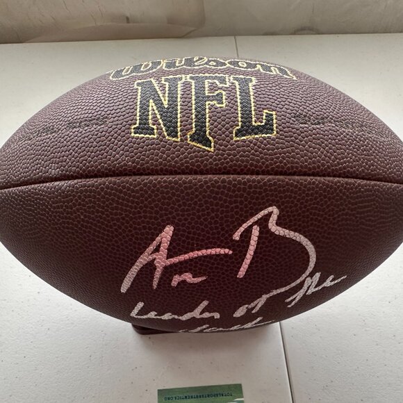AARON RODGERS SIGNED GREEN BAY PACKERS QB AUTOGRAPHED WILSON FOOTBALL w/COA 725 - Picture 3 of 8